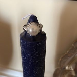Mabe pearl ring. Set in sterling silver. Unique and totally awesome.